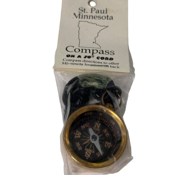 Vintage Compass & Harmonica Necklace Set New Funny Gag Gift Stocking Stuffer - Picture 2 of 12